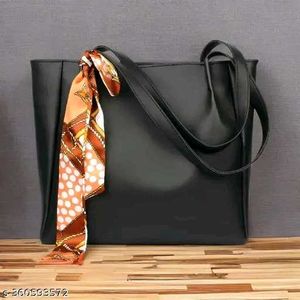 Stylish Tote Bag with Scarf Accent