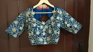 Navy Blue And Golden Wedding Lehanga
