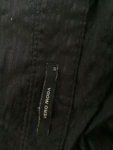 2000s Black stripped babydoll shirt