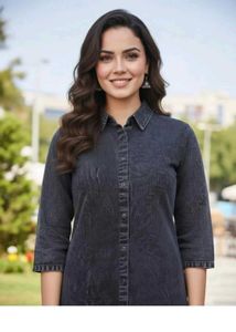 Stylish Washed Denim Shirt
