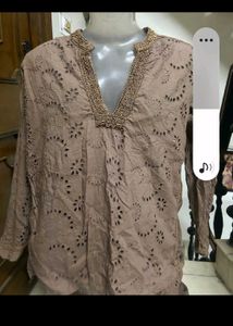 Elegant Brown Co-ord Set - Top &amp; Bottom