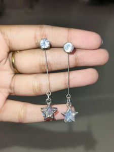 Sparkling Star Drop Earrings