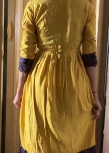 Yellow &amp; Blue Ethnic Kurta
