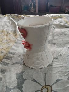 White Decorative Basket with Love Heart