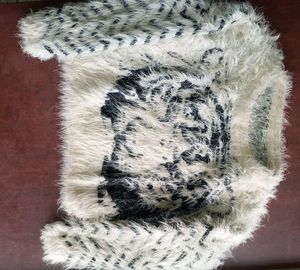 Fluffy Graphic Sweater