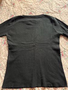 imported🇬🇧Black Long Sleeve Top with Colorful B