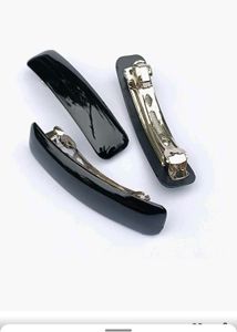 Classic Black Hair Clips Set