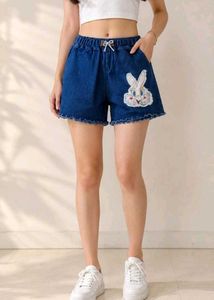 🐰 Pinterest-Cute Bunny Denim Shorts 💙