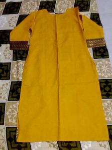 fancy golden / mustard color Kurtis for women's