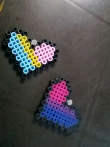 Handmade Pride Flags Heart Keychain - 1pc