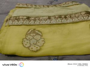 Beutiful Gorgeous Light Yellow Saree