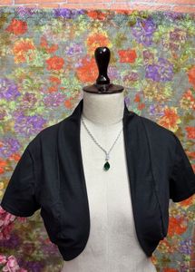 Black Cropped Bolero Jacket/ Shrug  ca