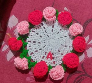 Handmade Crochet Flower bouquet coaster