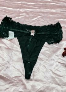 Lace Trim Thong Panty