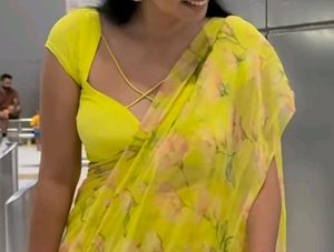 Padded Yellow Mini Sleeve Backless Blouse