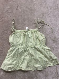 H&m lime green top