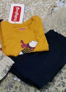 Cute Bear T-Shirt &amp; Shorts Set