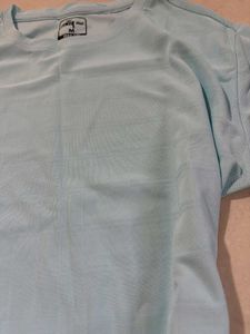 powder blue workout shirt
