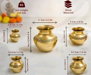 Antique Brass Kalash Pot Set