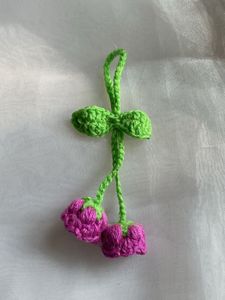 Crocheted bag charm/ keychain