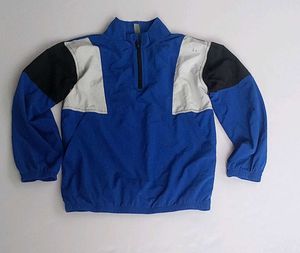 Retro Colorblock Pullover Jacket