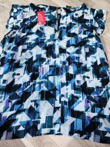 Stylish Geometric Print Tunic Top