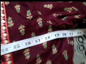 Elegant Maroon Embroidered Kurta