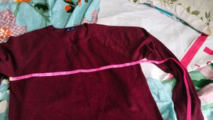 Maroon V-Neck Sweater