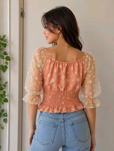 Cute Daisy Print Top