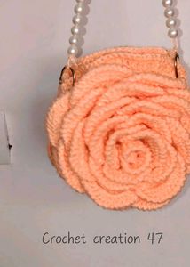 Chic Rose Crochet Crossbody Bag