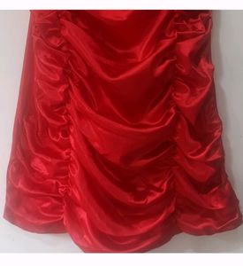 SHEIN ruched Red Dress