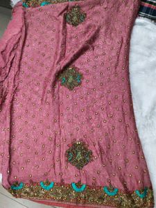 Gorgeous Pink Embellished Saree
