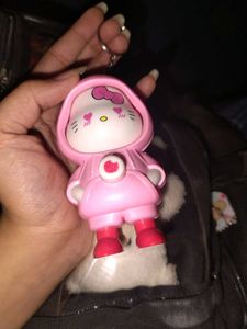 Cute Pink Hello Kitty Keychain (face change)