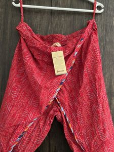 Vibrant Red Printed dhoti Salwar Pants
