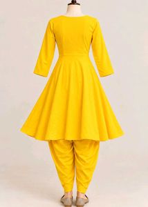 Vibrant Yellow Anarkali Kurta Set