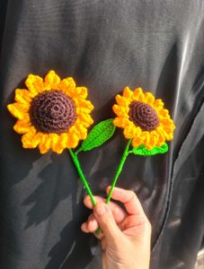 Handmade Crochet Sunflowers - Set of 2