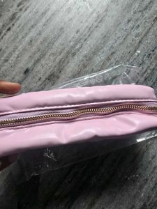 Pastel Pink Quilted Pouch