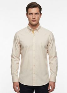 GIVENCHY Men's Cream Button-Up Shirt