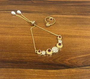 Gold-Tone Bracelet &amp; Ring Set- New