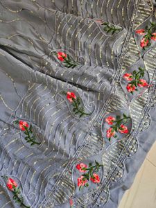 Elegant Grey Lehenga Choli Set