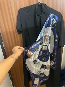 Designer Print Silk Scarf dress
