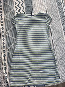 H&M Striped Casual Mini Dress