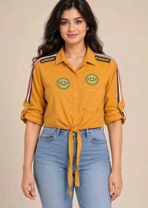 Superdry Smiley Face Tie-Front Shirt
