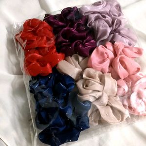 New Organza Scrunchie (Set Of 12)