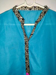 Straight Blue Kurti