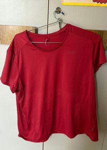Decathalon Red Active Wear T-Shirt