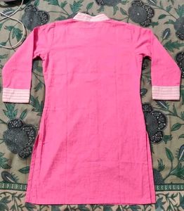 Pink Cotton Kurta
