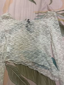 Newme Lace Asymmetric Top