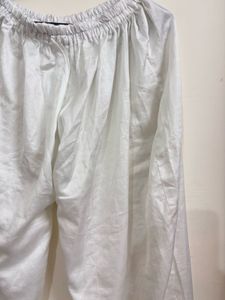 White Kurta with Blue Accents