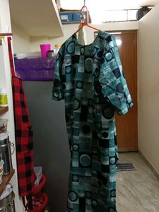 Navy Blue Printed Kurta